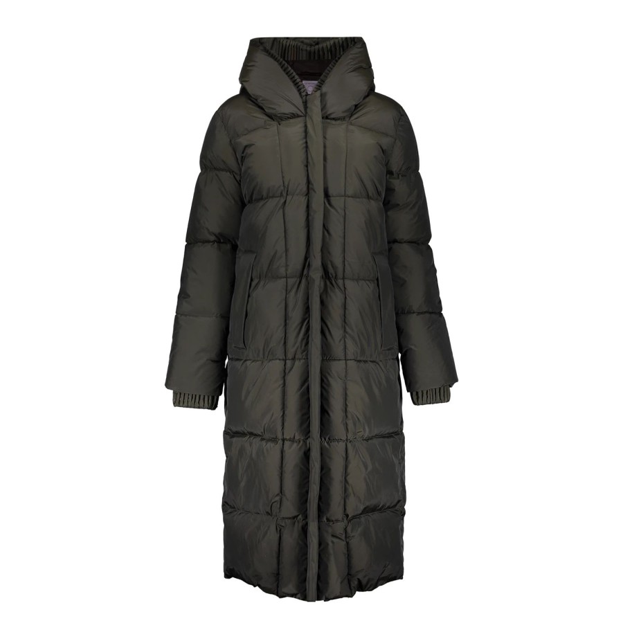 Vrouwen Geisha Fashion | Geisha Puffer Winterjas Fancy Capuchon 28527-21 Army