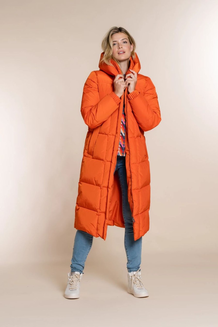 Vrouwen Geisha Fashion | Geisha Puffer Winterjas Fancy Capuchon 28527-21 Army