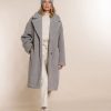 Vrouwen Geisha Fashion | Geisha Teddy Coat 28562-12 Light Grey
