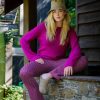 Vrouwen Geisha Fashion | Geisha Dames Flared Broek Met Jacquard Print 31858-70 Fuchsia