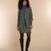 Vrouwen Geisha Fashion | Geisha Dames Geruit Blouse Jasje 33684-20 Groen