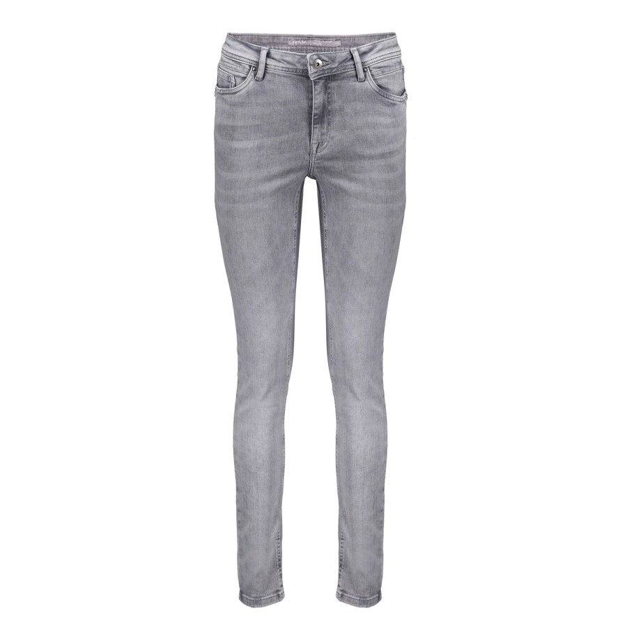 Vrouwen Geisha Fashion | Geisha Skinny Jeans Fancy Details 21591-50 Lou Light Grey
