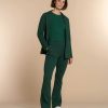Vrouwen Geisha Fashion | Geisha Dames Flared Broek Met Ruit Print 31650-20 Groen