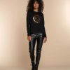 Vrouwen Geisha Fashion | Geisha Dames T-Shirt Graphic Print 32667-46 Zwart