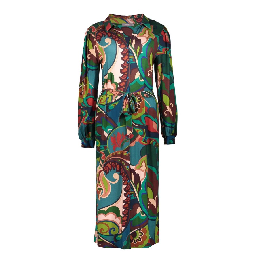 Vrouwen Geisha Fashion | Geisha Dames Kleurrijke Blouse Jurk 37600-20 Emerald
