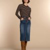 Vrouwen Geisha Fashion | Geisha Dames Gestreepte Top 32541-47 Zwart