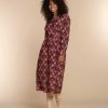 Vrouwen Geisha Fashion | Geisha Dames A-Lijn Jurk Met Print 37601-20 Zwart