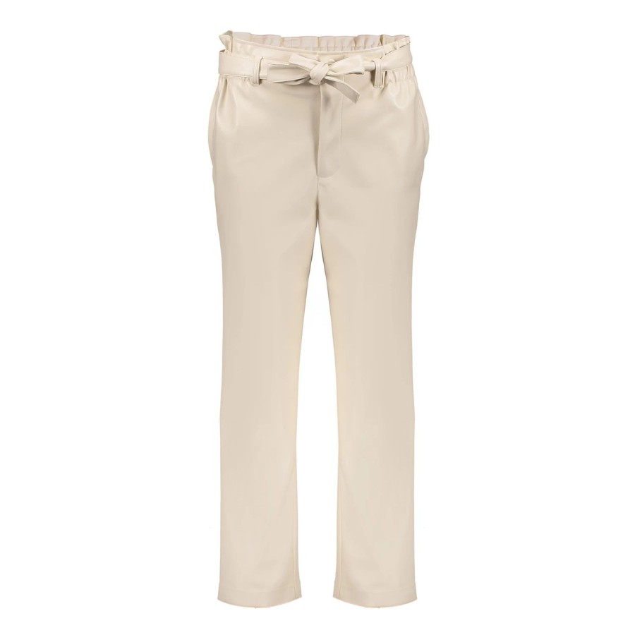Vrouwen Geisha Fashion | Geisha Pu Leather Paperbag Broek 21565-19 Sand