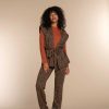 Vrouwen Geisha Fashion | Geisha Dames Broek Met Paisley Print 31952-20 Zwart