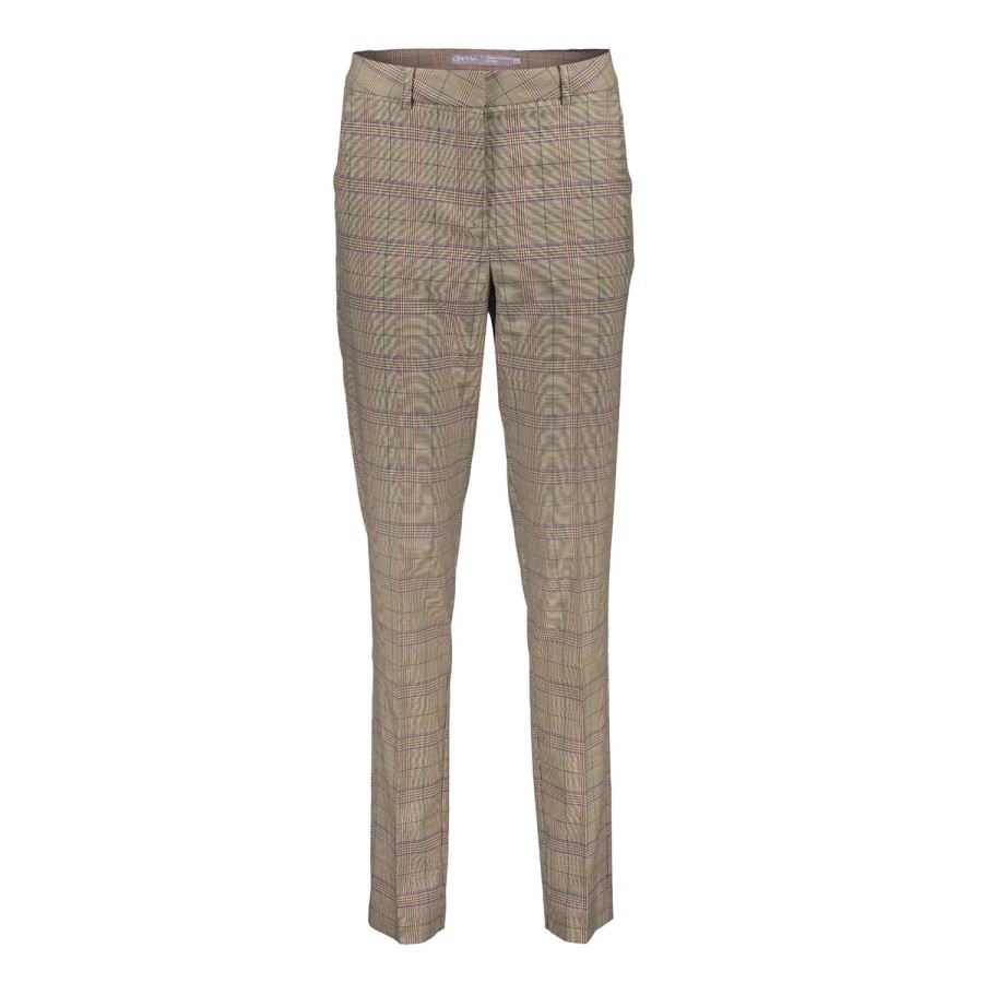Vrouwen Geisha Fashion | Geisha Dames Geruite Pantalon 31565-32 Paars