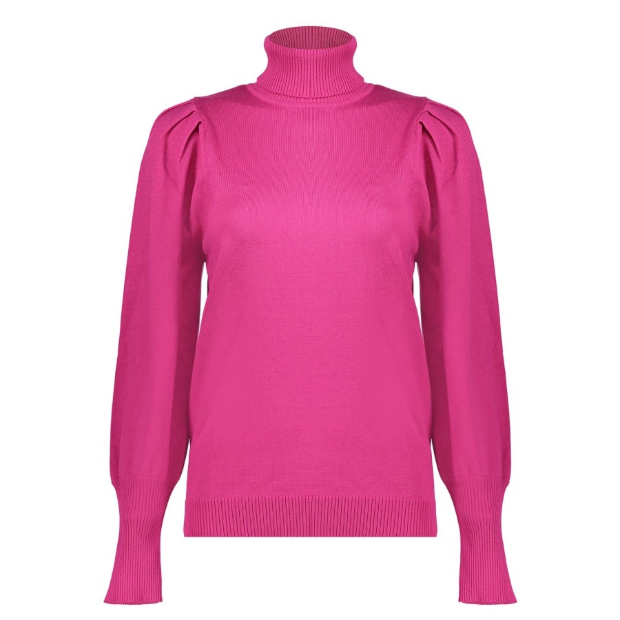 Vrouwen Geisha Fashion | Geisha Dames Uni Kleurige Coltrui 34860-14 Roze