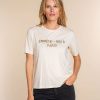 Vrouwen Geisha Fashion | Geisha Dames Graphic Print T-Shirt 32835-41 Sand
