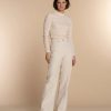 Vrouwen Geisha Fashion | Geisha Dames Straight Fit Pantalon 31566-32 Off-White