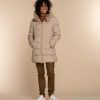 Vrouwen Geisha Fashion | Geisha Dames Korte Puffer Jas 38571-21 Sand