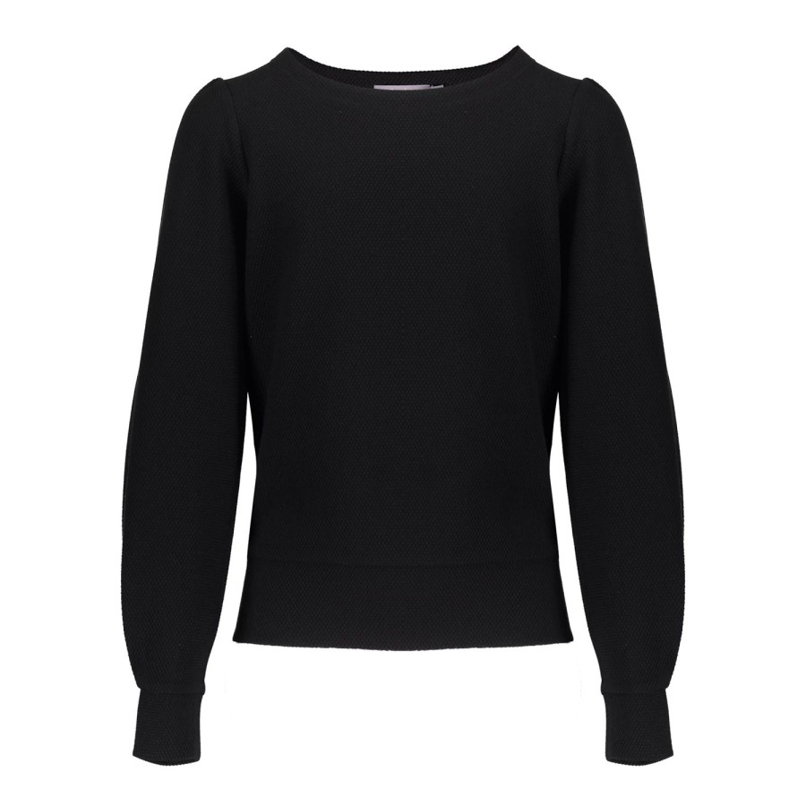 Meisjes Geisha Fashion | Geisha Meisjes Sweater Met Pofmouwen 32550K-21 Zwart