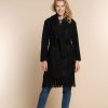 Vrouwen Geisha Fashion | Geisha Stylish Coat Fringes 18565-70 Zwart