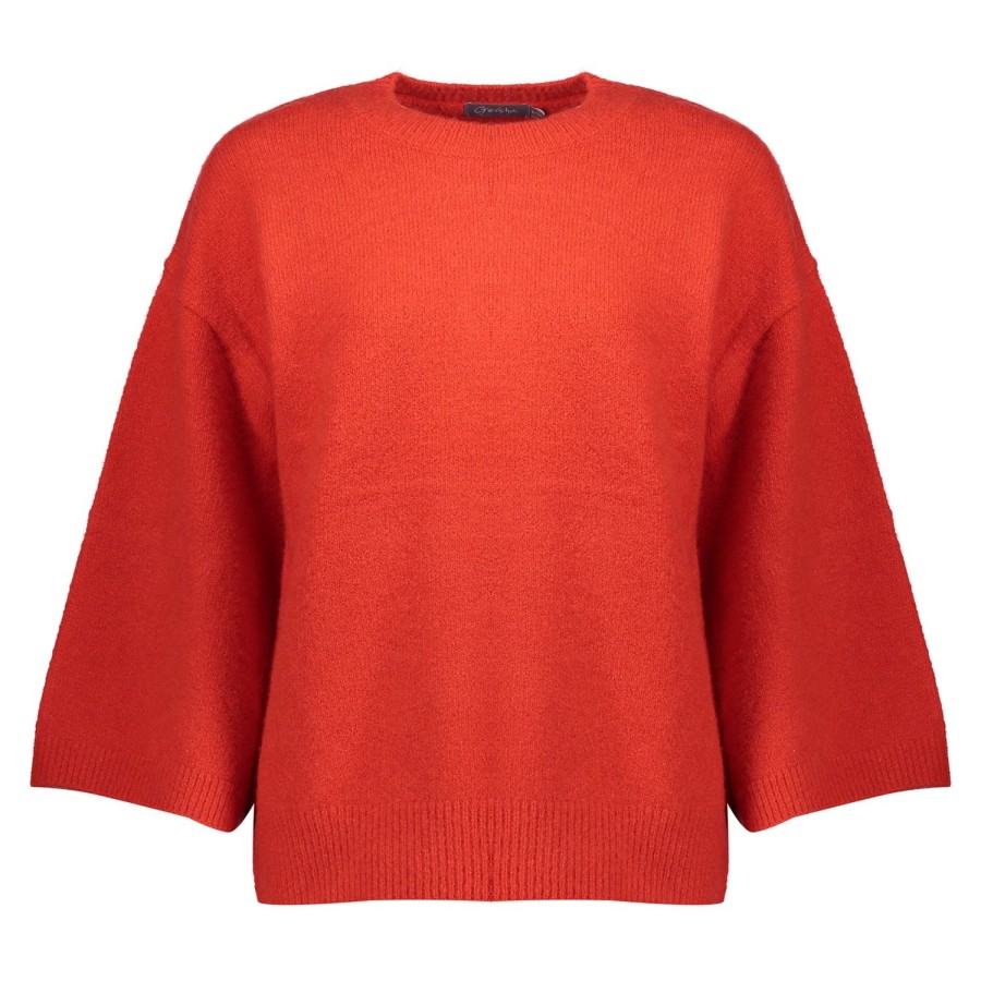 Vrouwen Geisha Fashion | Geisha Dames Trui Met Vleermuis Mouw 34861-14 Coral