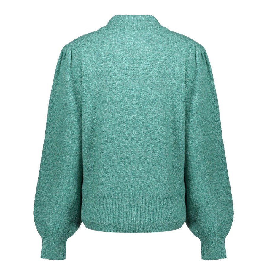 Vrouwen Geisha Fashion | Geisha Dames Trui Met Ballonmouwen 34543-29 Emerald