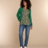 Vrouwen Geisha Fashion | Geisha Dames Gebreid Basic Vest 34577-70 Groen