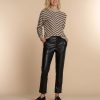 Vrouwen Geisha Fashion | Geisha Dames Gestreepte Trui 34507-10 Sand