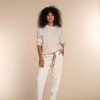 Vrouwen Geisha Fashion | Geisha Dames Baggy Corduroy Broek 31534-10 Off-White