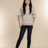Vrouwen Geisha Fashion | Geisha Pullover Swirl Stripes 24899-70 Sand
