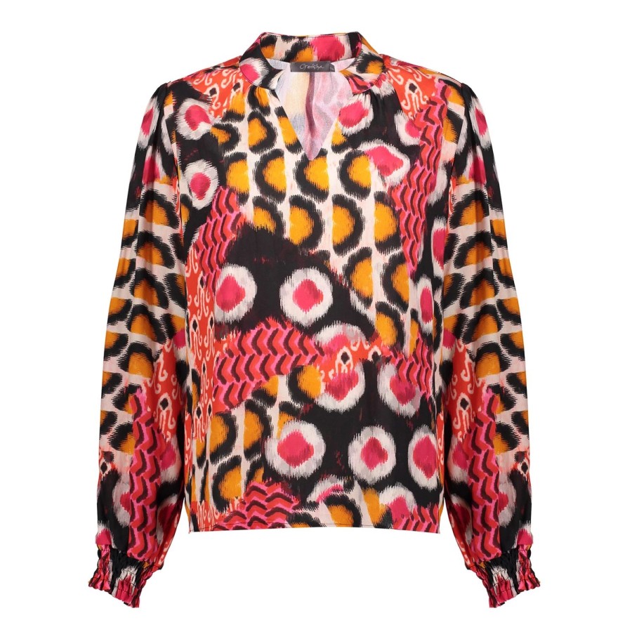 Vrouwen Geisha Fashion | Geisha Dames Top Met Print 33953-20 Roze