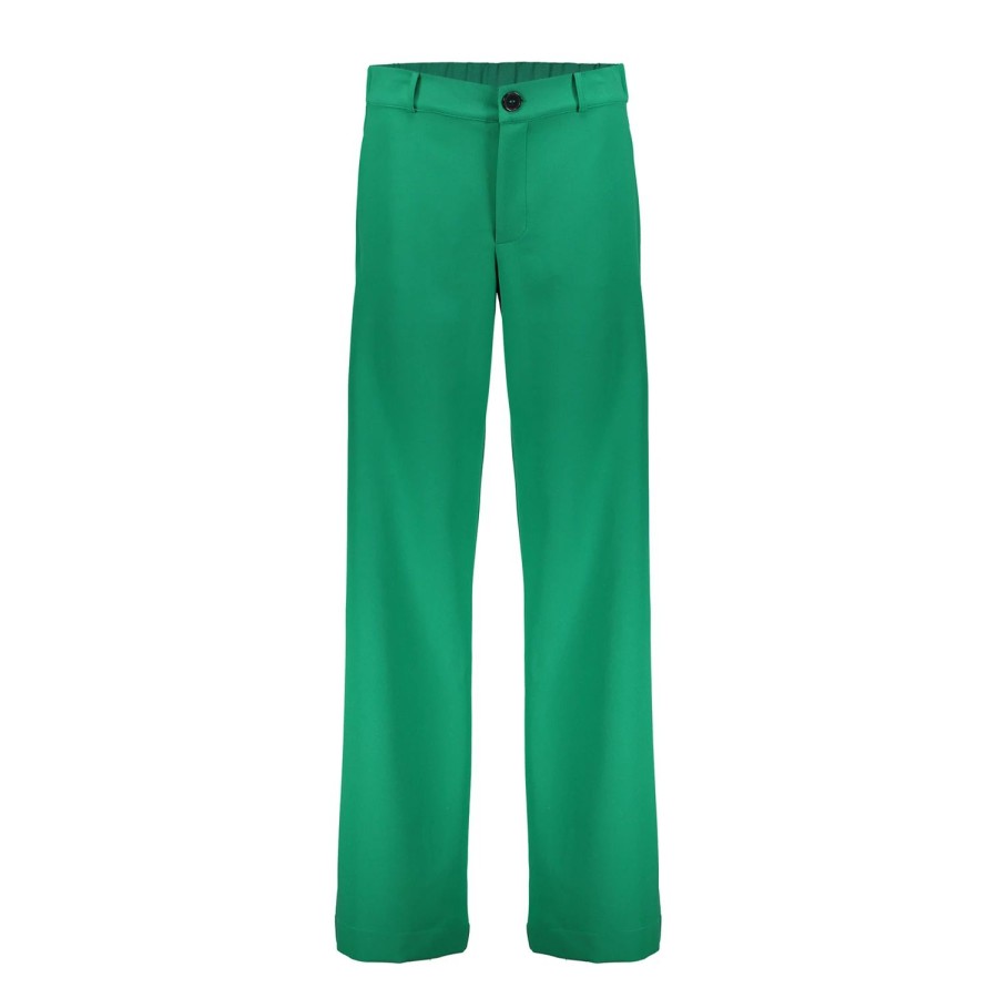 Vrouwen Geisha Fashion | Geisha Dames Wide Fit Pantalon 31662-20 Groen