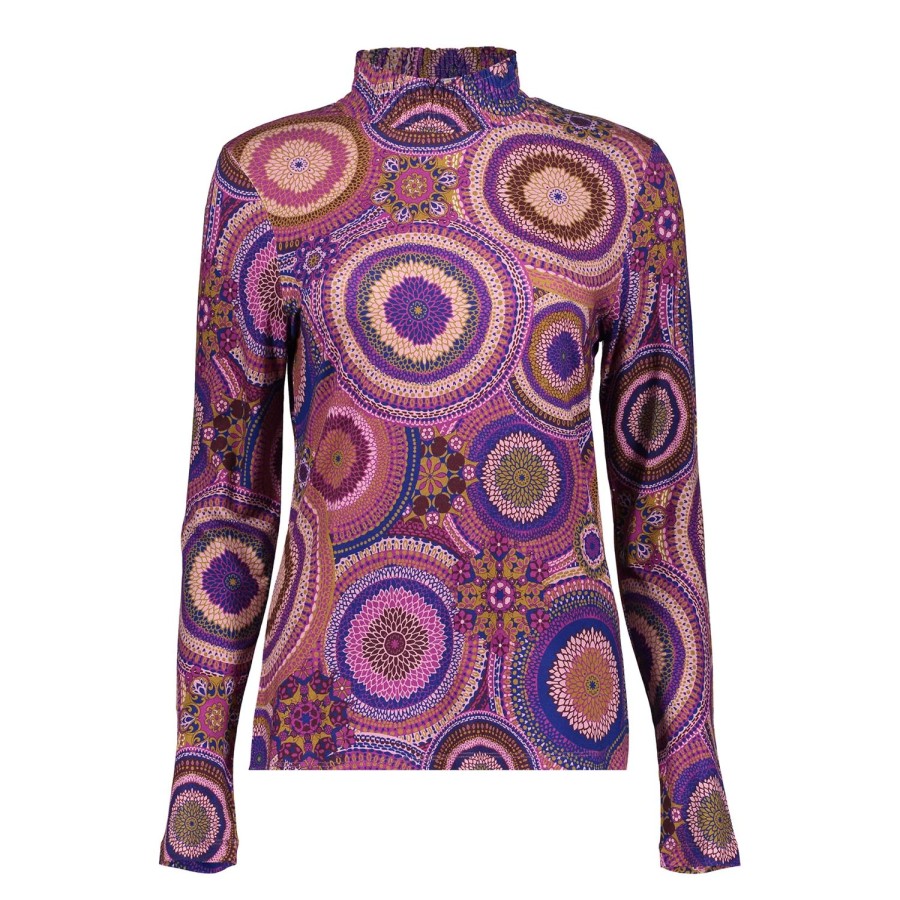 Vrouwen Geisha Fashion | Geisha Dames Top Met Print 32598-60 Fuchsia