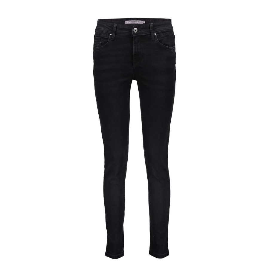 Vrouwen Geisha Fashion | Geisha Dames Skinny Jeans 31595-60 Lou Black Denim