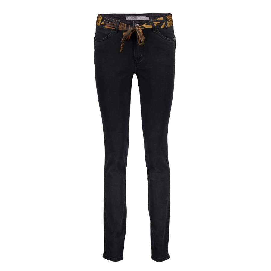 Vrouwen Geisha Fashion | Geisha Dames Skinny Jeans 31518-10 Black Denim