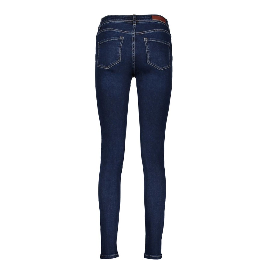 Vrouwen Geisha Fashion | Geisha Dames Skinny Jeans 31595-60 Lou Dark Blue Denim
