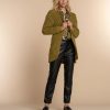 Vrouwen Geisha Fashion | Geisha Dames Grof Gebreid Vest 34570-70 Cactus