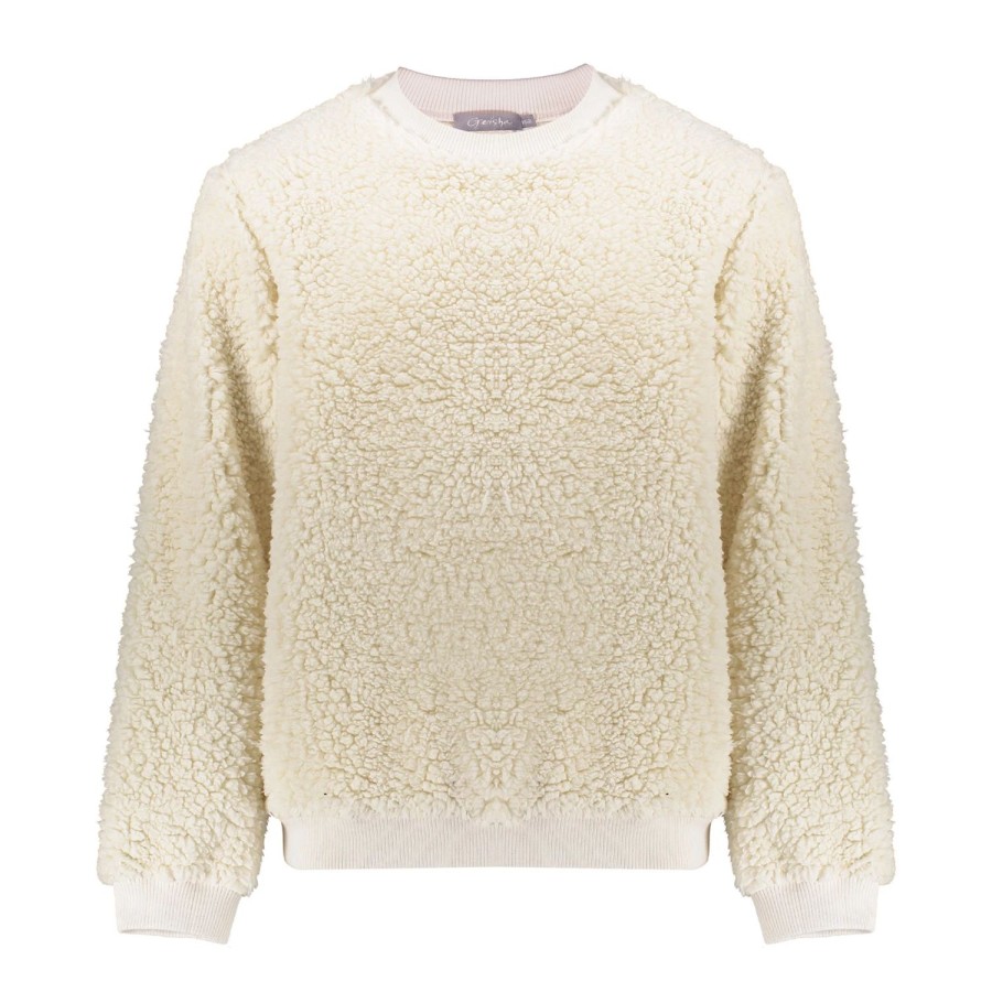 Meisjes Geisha Fashion | Geisha Meisjes Oversized Teddy Trui 34589K-14 Off-White