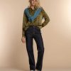 Vrouwen Geisha Fashion | Geisha Dames Blouse Met Print 33646-20 Cactus